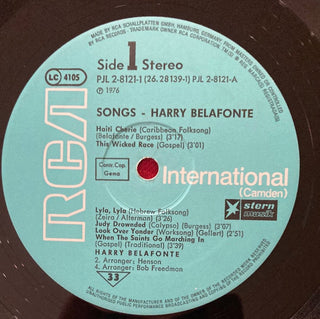 Harry Belafonte ‎– Songs LP (VG) - schallplattenparadis