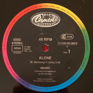 Heart ‎– Alone Maxi-Single (NM) - schallplattenparadis