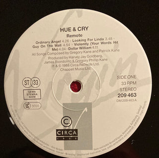 Hue And Cry ‎– Remote LP mit OIS (VG+) - schallplattenparadis