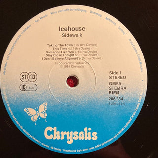 Icehouse - Sidewalk LP mit OIS (VG) - schallplattenparadis