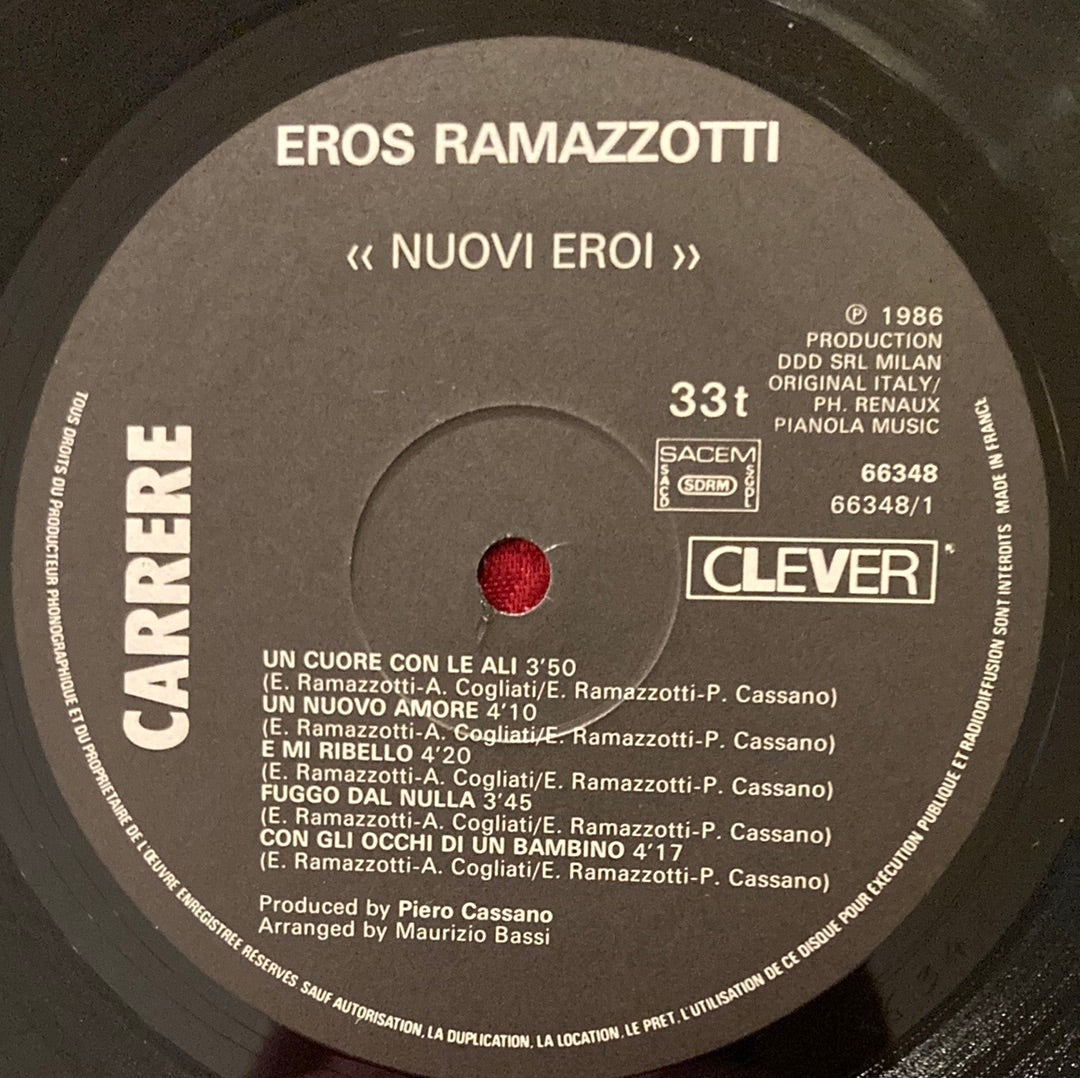 Eros Ramazzotti ‎– Nuovi Eroi LP mit OIS (VG)