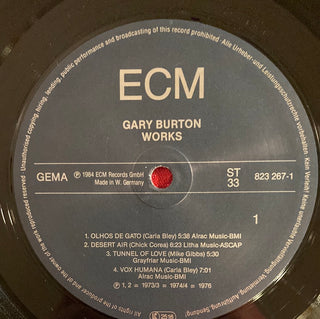 Gary Burton ‎– Works LP (NM)