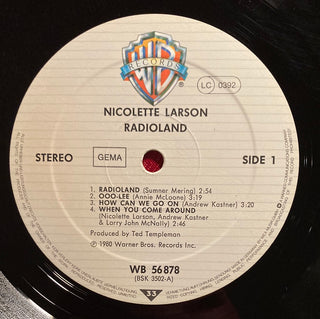 Nicolette Larson - Radioland LP mit OIS (VG)