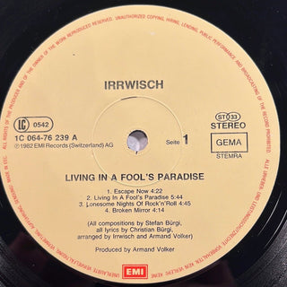 Irrwisch ‎– Living In A Fool's Paradise LP (VG+) - schallplattenparadis