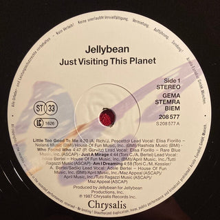 Jellybean - Just Visiting This Planet LP mit OIS (VG+) - schallplattenparadis