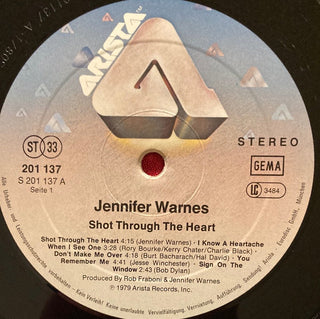 Jennifer Warnes ‎– Shot Through The Heart LP mit OIS (VG) - schallplattenparadis