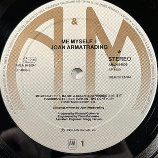 Joan Armatrading ‎– Me Myself I LP mit OIS (VG) - schallplattenparadis