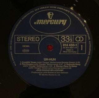 John Cougar-Mellencamp - Uh-Huh LP mit OIS (VG) - schallplattenparadis