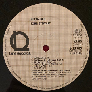 John Stewart - Blondes LP mit OIS (VG) - schallplattenparadis
