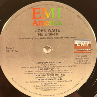 John Waite ‎– No Brakes LP mit OIS (VG) - schallplattenparadis