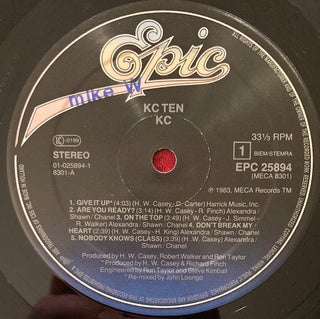 KC  ‎– KC Ten LP (VG+) - schallplattenparadis