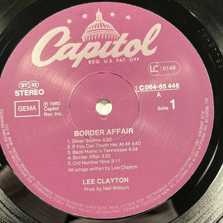 Lee Clayton ‎– Border Affair LP mit OIS (NM) - schallplattenparadis