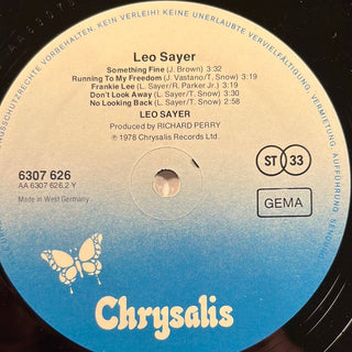 Leo Sayer ‎– Leo Sayer LP mit Beiblatt (VG) - schallplattenparadis