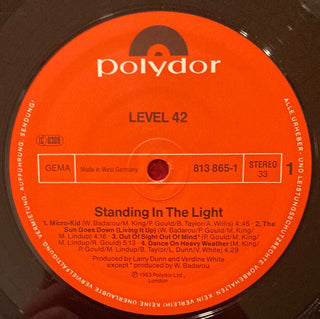 Level 42 ‎– Standing In The Light LP (VG) - schallplattenparadis