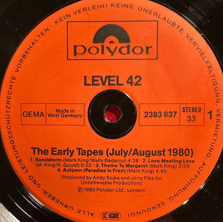 Level 42 - The Early Tapes July/Aug 1980 LP (VG) - schallplattenparadis