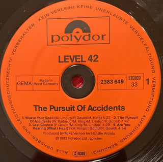 Level 42 ‎– The Pursuit Of Accidents LP mit OIS (NM) - schallplattenparadis