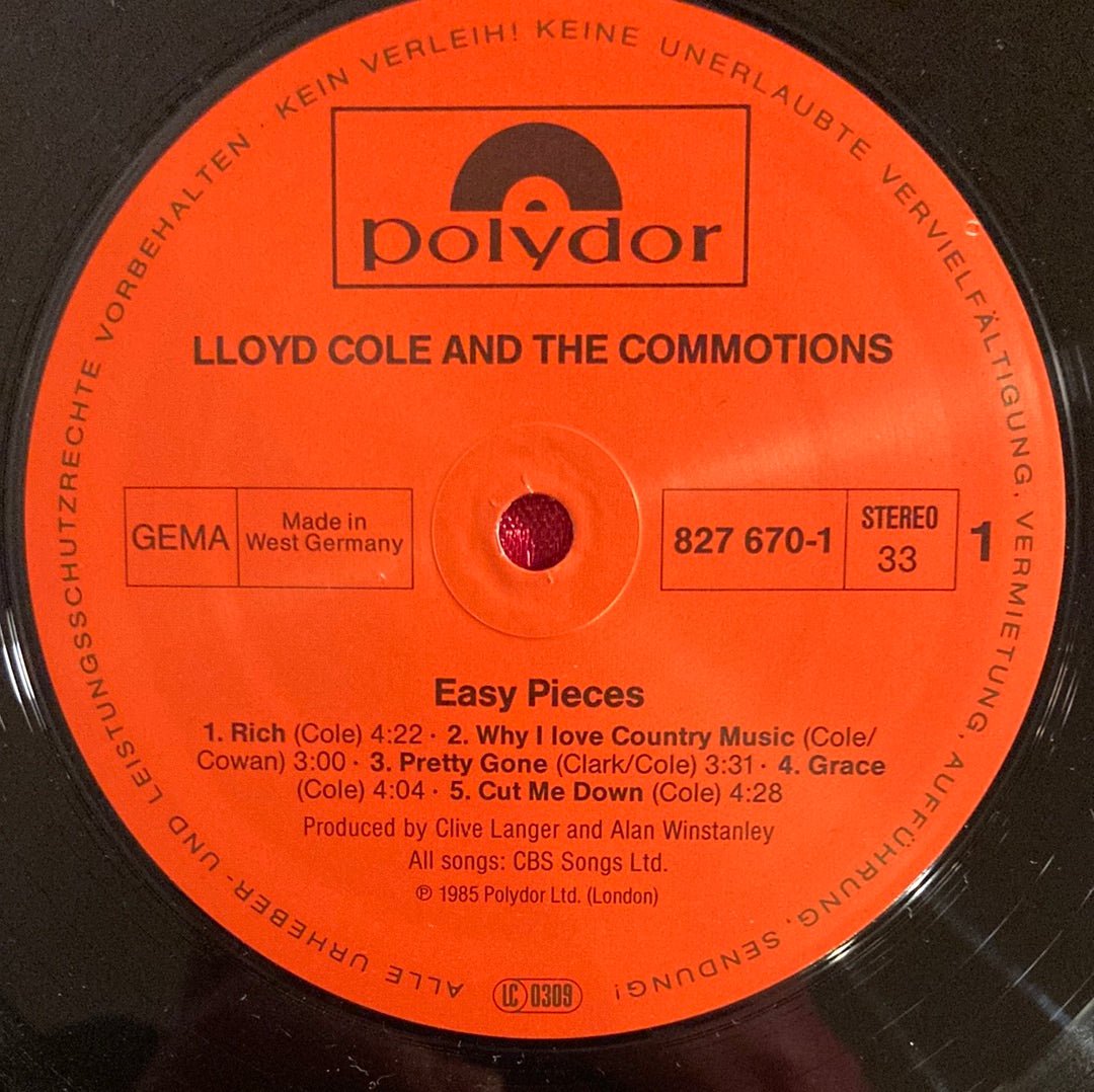 Lloyd Cole And The Commotions – Easy Pieces LP mit OIS (VG ...