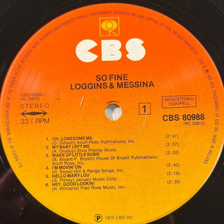 Loggins & Messina ‎– So Fine LP (VG) - schallplattenparadis
