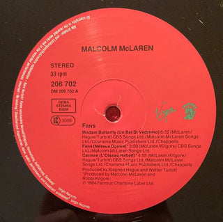 Malcolm McLaren ‎– Fans LP (VG+) - schallplattenparadis