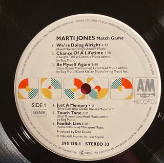 Marti Jones - Match Game LP mit OIS (VG) - schallplattenparadis