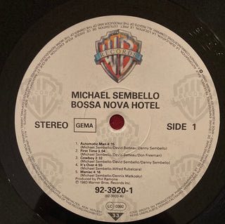 Michael Sembello - Bossa Nova Hotel LP mit OIS (VG+) - schallplattenparadis