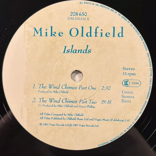 Mike Oldfield ‎– Islands LP mit OIS (NM) - schallplattenparadis