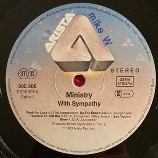Ministry ‎– With Sympathy LP mit OIS (VG) - schallplattenparadis