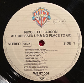 Nicolette Larson - All Dressed Up & No Place to Go LP mit OIS (VG+) - schallplattenparadis