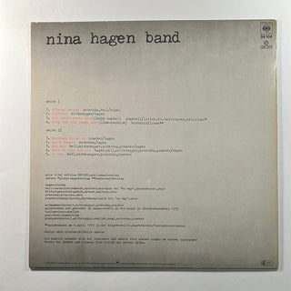 Nina Hagen Band ‎– Unbehagen LP (VG+) - schallplattenparadis