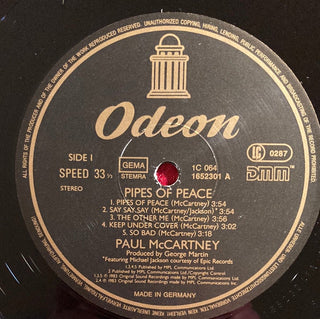 Paul Mc Cartney - Pipes of Peace LP mit OIS (VG) - schallplattenparadis