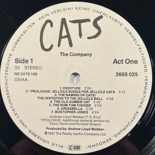 Paul Nicholas, Wayne Sleep, Brian Blessed, Elaine Paige – Cats Doppel LP (VG+) - schallplattenparadis