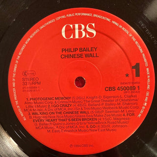 Philip Bailey ‎– Chinese Wall LP mit OIS (VG) - schallplattenparadis