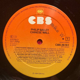 Philip Bailey ‎– Chinese Wall LP mit OIS (VG) - schallplattenparadis