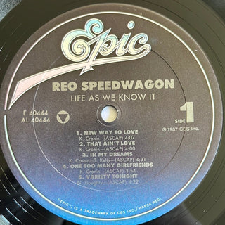 REO Speedwagon ‎– Life As We Know It LP mit OIS (NM) - schallplattenparadis