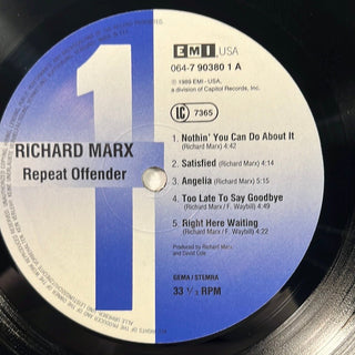 Richard Marx ‎– Repeat Offender LP mit OIS (VG) - schallplattenparadis