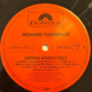 Richard Thompson ‎– Daring Adventures LP mit OIS und 7" Single (NM) - schallplattenparadis