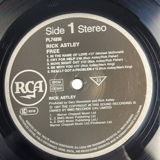 Rick Astley ‎– Free LP mit OIS (VG+) - schallplattenparadis