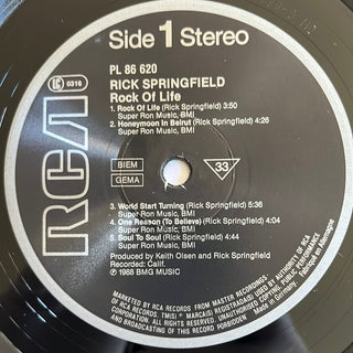 Rick Springfield ‎– Rock Of Life LP mit OIS (VG) - schallplattenparadis