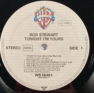 Rod Stewart ‎– Tonight I'm Yours LP mit OIS (VG+) - schallplattenparadis