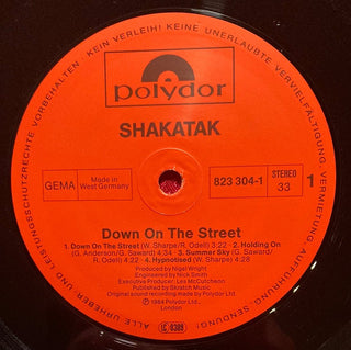 Shakatak ‎– Down On The Street LP (NM) - schallplattenparadis