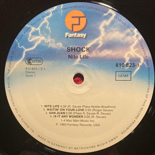 Shock  ‎– Nite Life LP (VG+) - schallplattenparadis