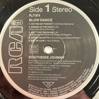 Southside Johnny ‎– Slow Dance LP (VG+) - schallplattenparadis