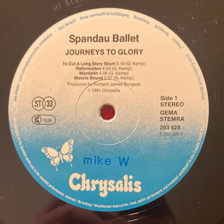 Spandau Ballet ‎– Journeys To Glory LP (NM) - schallplattenparadis