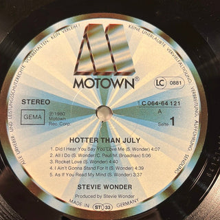 Stevie Wonder ‎– Hotter Than July LP mit OIS (VG+) - schallplattenparadis