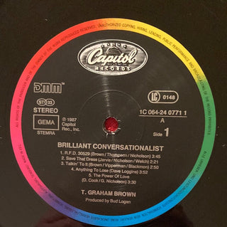 T. Graham Brown ‎– Brilliant Conversationalist LP (NM) - schallplattenparadis