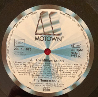 Temptations - All The Million Sellers (VG) - schallplattenparadis