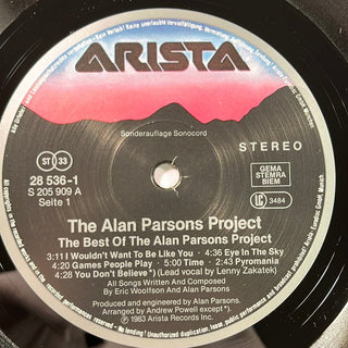 The Alan Parsons Project ‎– The Best Of LP (NM) - schallplattenparadis