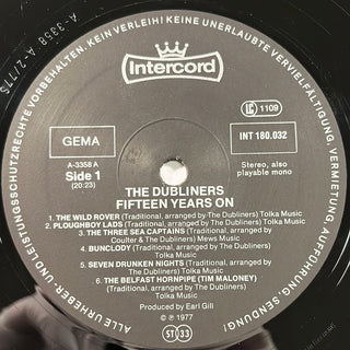The Dubliners ‎– Fifteen Years On Doppel LP (NM) - schallplattenparadis