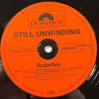 The Rubettes ‎– Still Unwinding LP mit Beiblatt (VG+) - schallplattenparadis