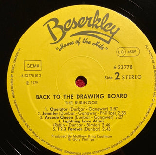 The Rubinoos - Back to the Drawing Board LP (VG+) - schallplattenparadis